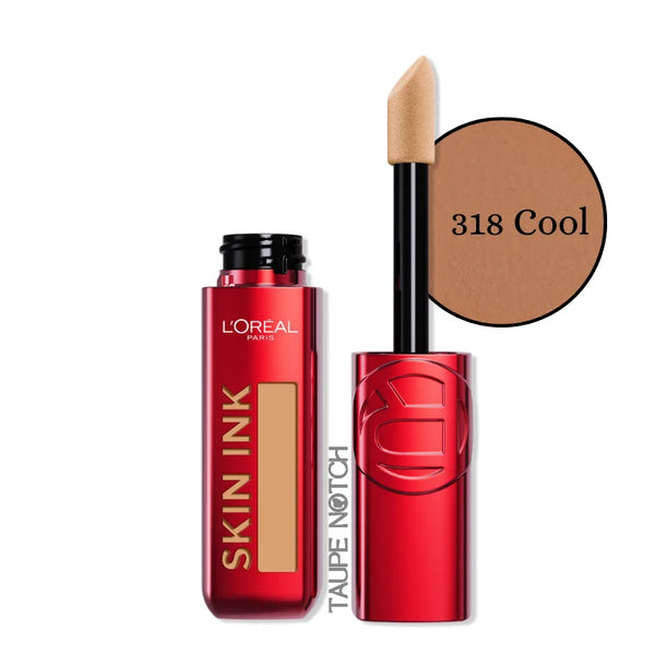 Foundation concealer shade 318 Cool, doe-foot applicator and tube with red label.