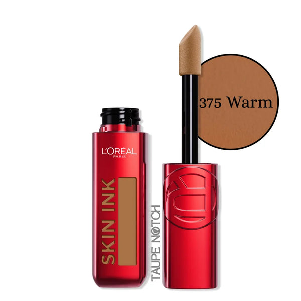 Foundation concealer shade 375 Warm, doe-foot applicator and red-ink tube.