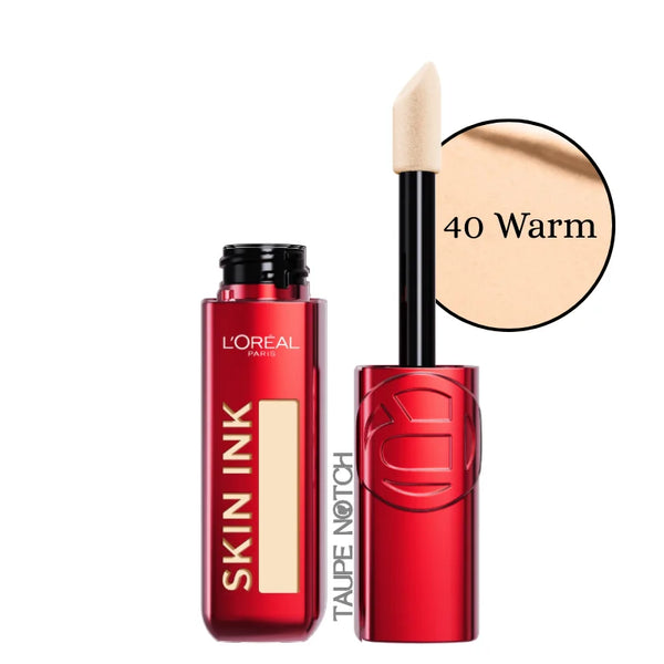 Loreal Infallible Skin Ink 2-in-1 concealer foundation, 40 Warm, doe-foot applicator