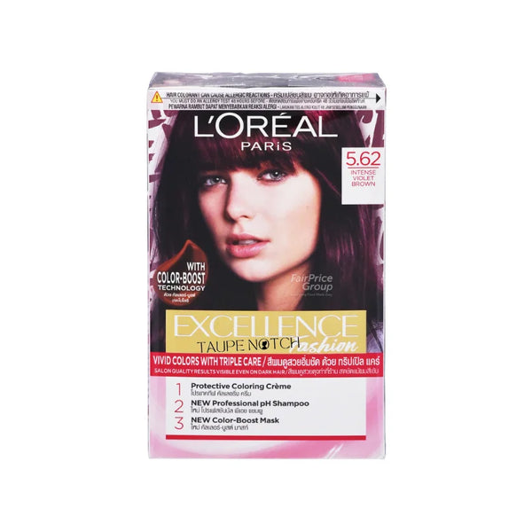 L'Oréal Excellence Fashion hair dye box, 5.62 intense violet brown