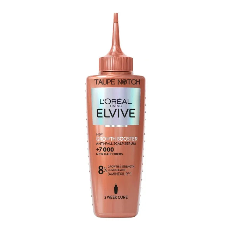 L'Oréal Elvive Growth Booster scalp serum bottle, pump cap, 102 ml