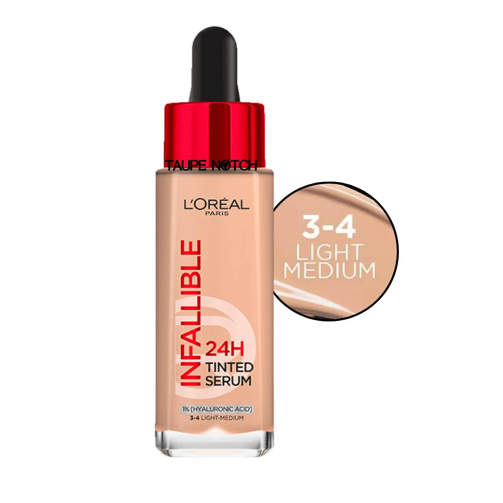L'Oreal Infallible 24H tinted serum, shade 3-4 Light-Medium