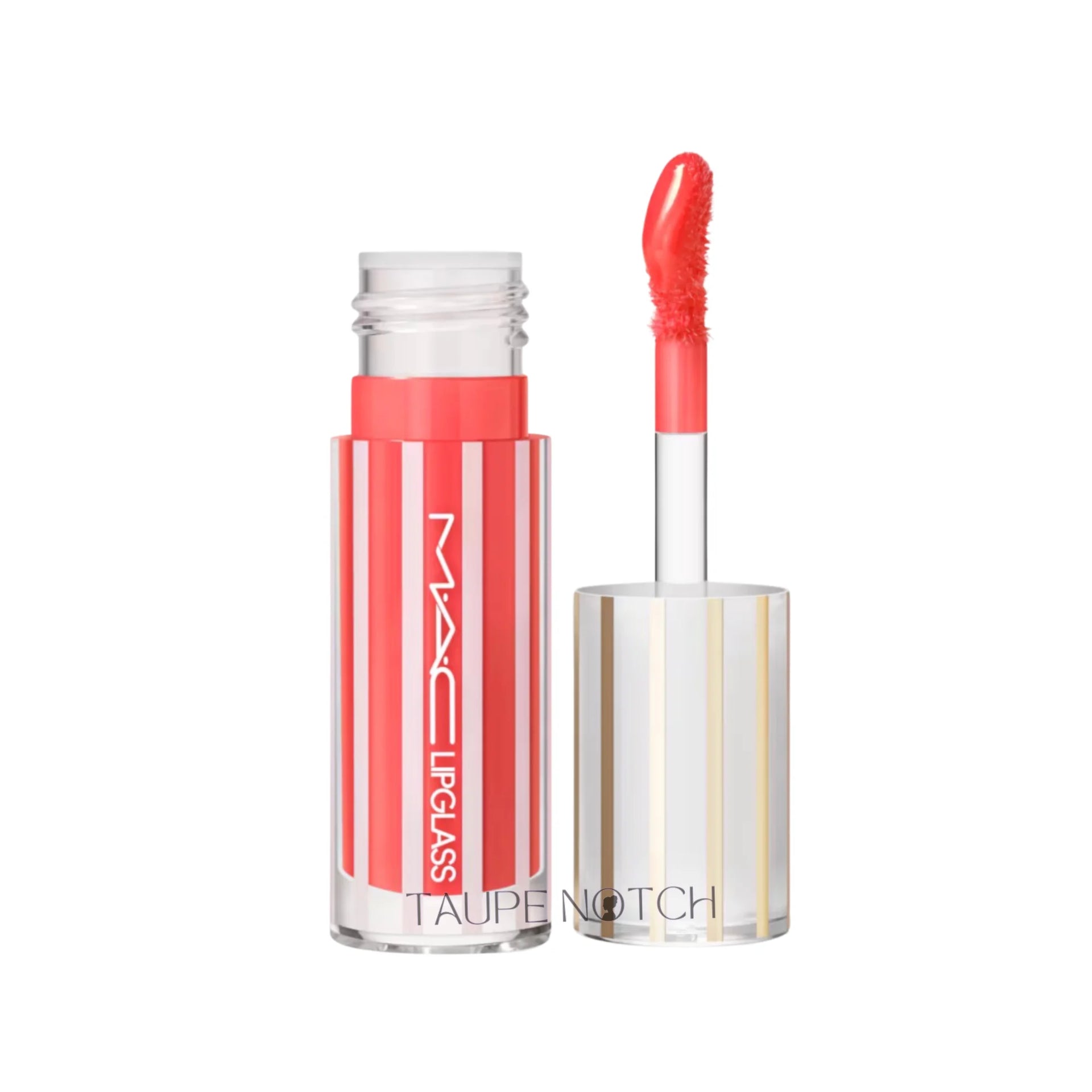 MAC Lipglass Air mini in Spritz, red non-sticky gloss tube and applicator