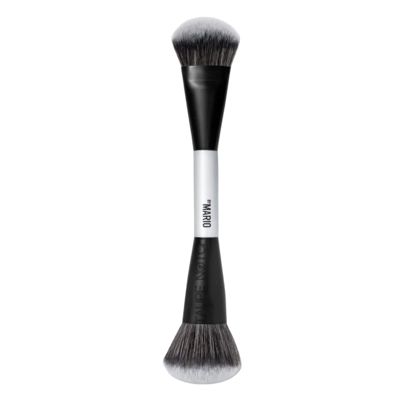 Makeup by Mario F4 dual-ended foundation and face brush, black handle, gray bristles