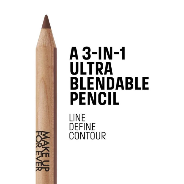 Wooden lip color pencil with sharpened tip