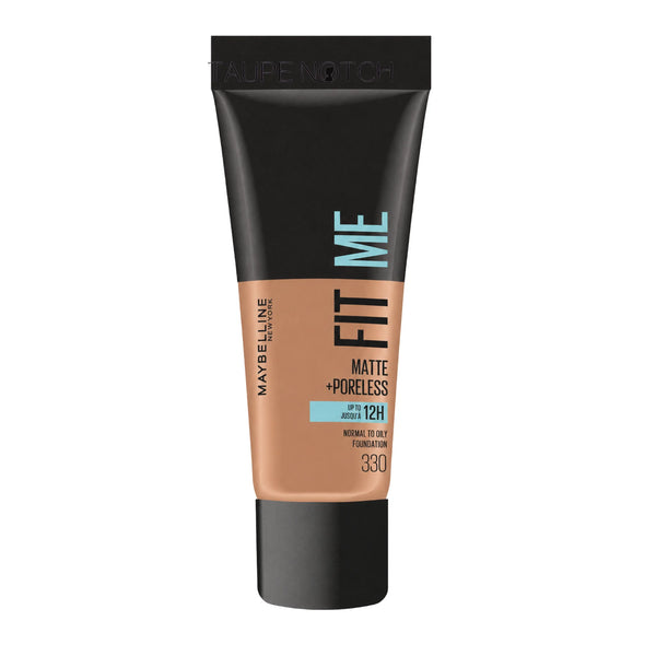 Maybelline Fit Me matte poreless foundation tube, shade 330, medium beige tone