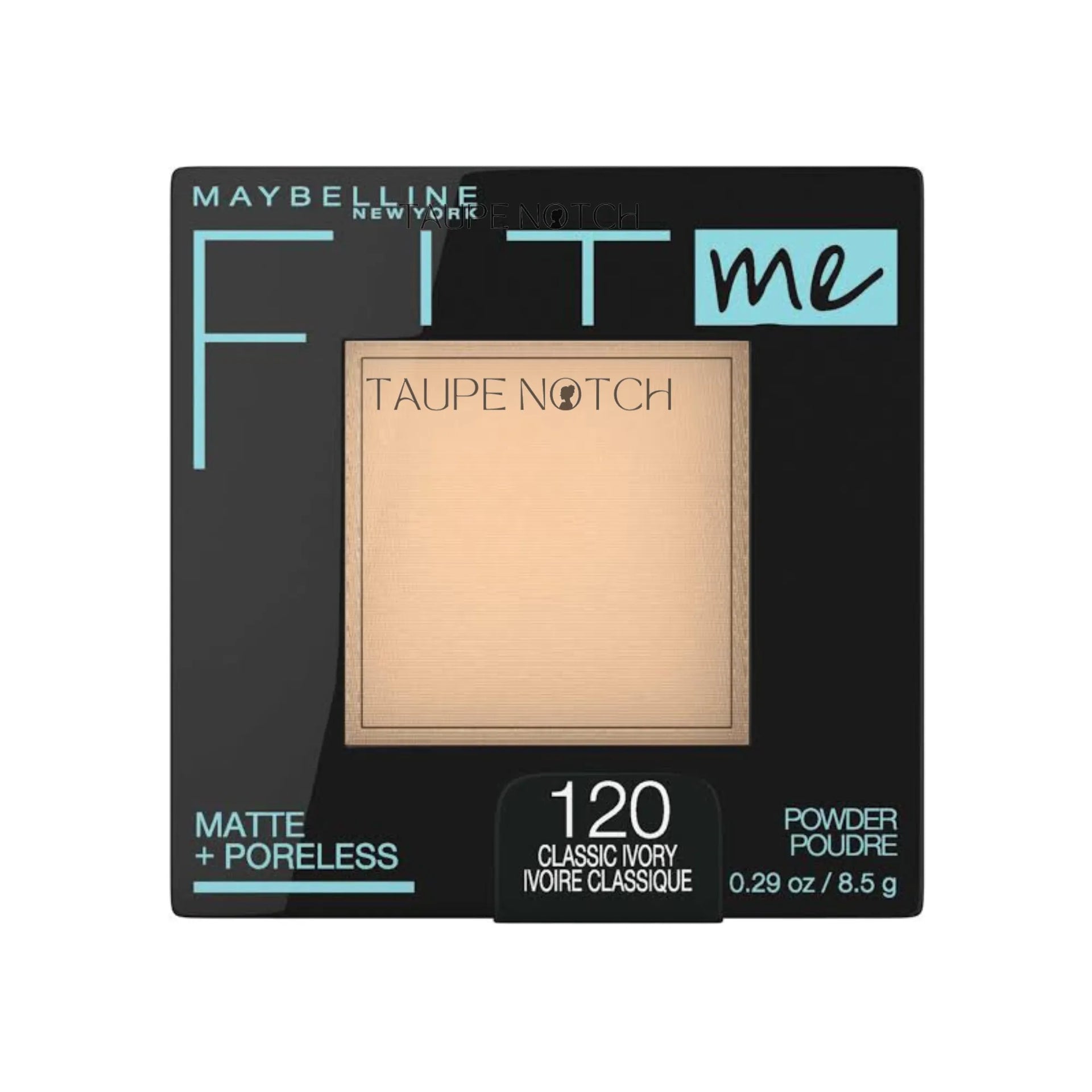 Maybelline Fit Me Matte + Poreless powder foundation, 120 Classic Ivory box