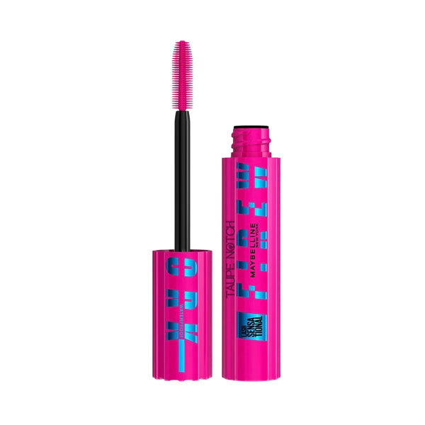 Maybelline Lash Sensational Firework waterproof mascara with bright pink tube and black wand