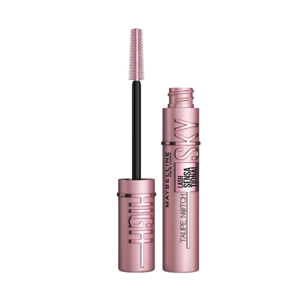 Maybelline Lash Sensational Sky High mascara in True Brown, tube and wand