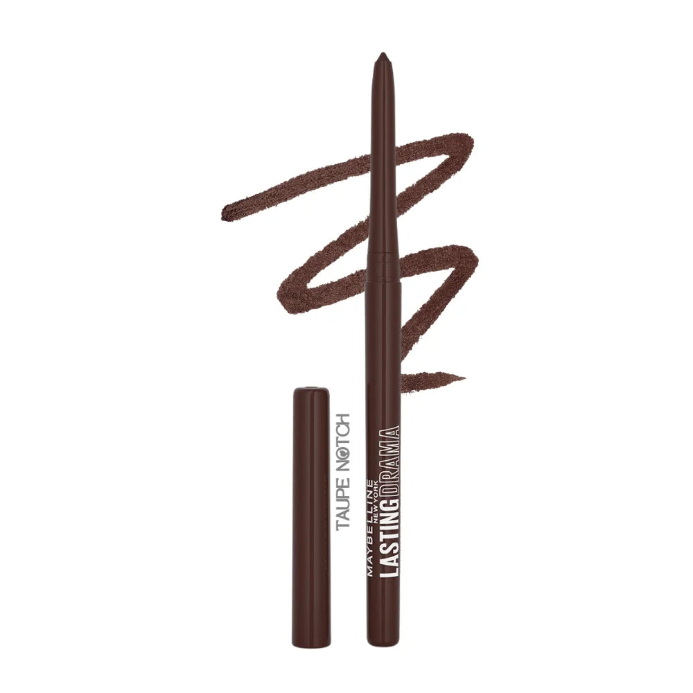 Automatic gel eyeliner pencil in brown shade with retractable tip