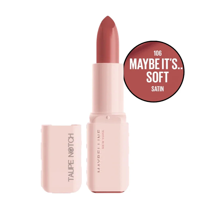 Satin lip color lipstick, shade 106 Maybe it's... Soft, in open pink case