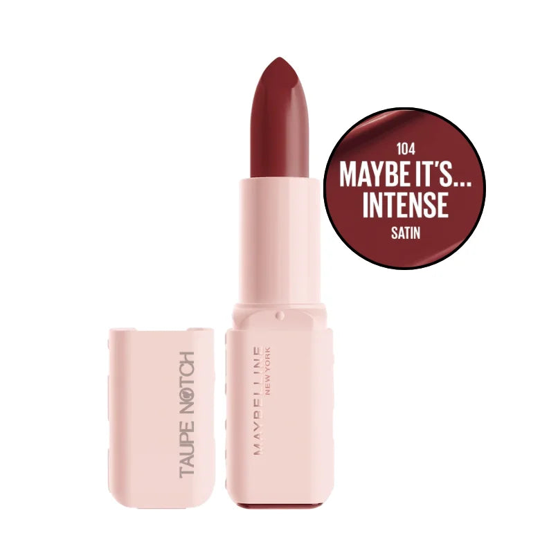 Satin lip color lipstick, shade 104 Maybe it's... Intense, in open pink case