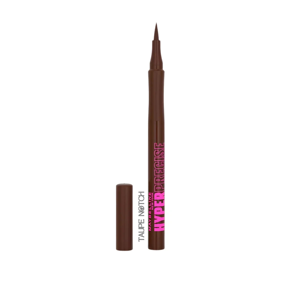 Brown liquid eyeliner pen with cap, ultra-precise felt tip applicator