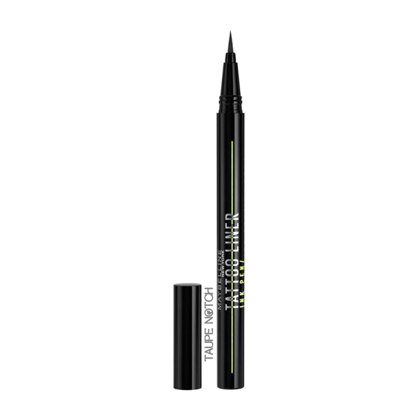 Matte black tattoo liner ink pen with fine felt tip and slim barrel.