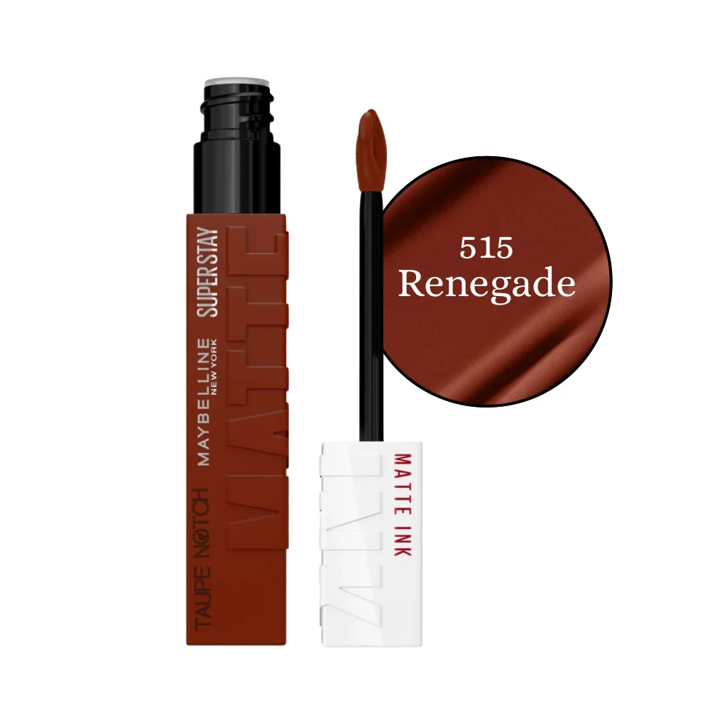 Maybelline Super Stay matte ink liquid lipstick, shade 515 Renegade