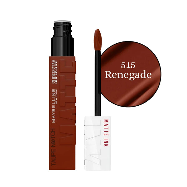 Maybelline Super Stay matte ink liquid lipstick, shade 515 Renegade