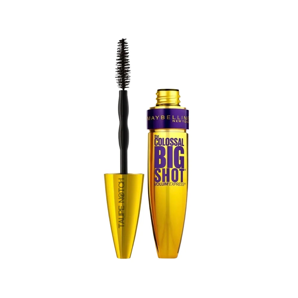 Maybelline Colossal Big Shot volumizing mascara, gold tube with black brush