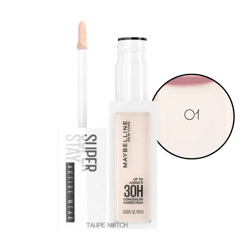 Liquid concealer tube with doe-foot applicator, shade 01, light beige tone
