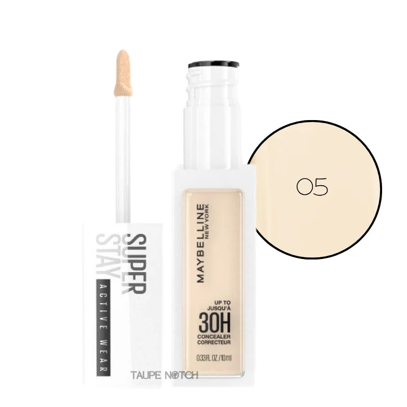 Liquid concealer tube with doe-foot applicator, shade 05, beige tone