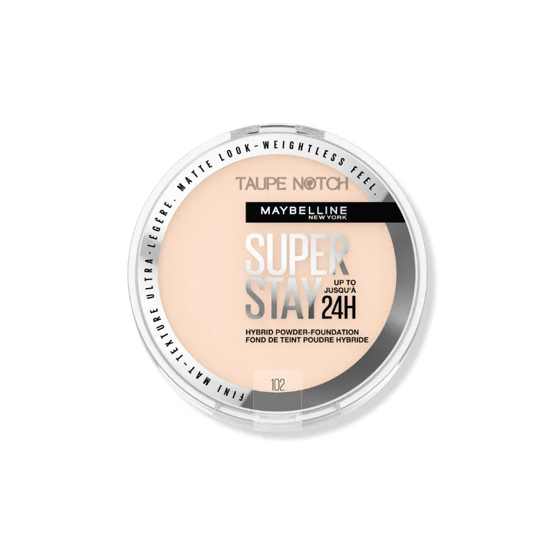 Maybelline Super Stay powder foundation, 24H foundation powder, authentic Maybelline cosmetics Bangladesh, long-lasting makeup, matte powder foundation. Maybelline Super Stay powder foundation 102, 100% orginal products in bangladesh,authentic Makeup store in bangladesh, sephora in Bangladesh, taupe notch, go go gorgeous. 