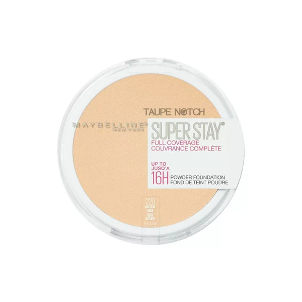 Maybelline SuperStay full coverage powder foundation compact, warm tan shade