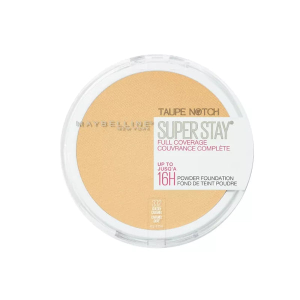 Maybelline SuperStay full coverage powder foundation compact, golden tan shade