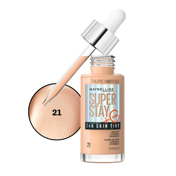 Maybelline Super Stay 24H Skin Tint + Vitamin C Price in bangladesh , Maybelline superstay skin tint 21, Maybelline skin tint , Maybelline foundation, skin tint for glowing skin, lightweight skin tint, 100% orginal products in bangladesh,authentic Makeup store in bangladesh, sephora in Bangladesh, taupe notch, 