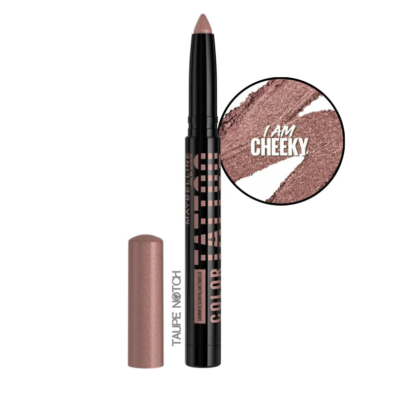 Eyeshadow stick in dusty mauve shimmer with a creamy stick base