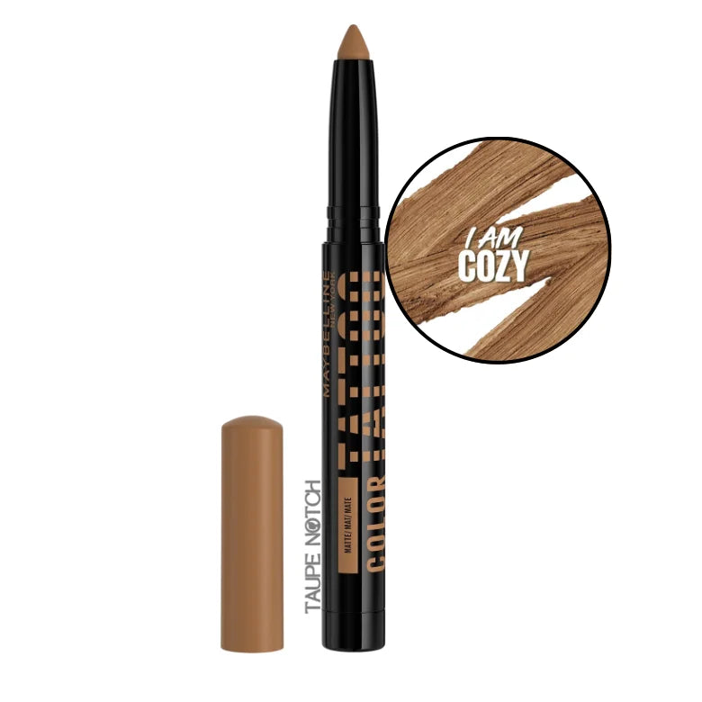 Eyeshadow stick in warm brown shimmer with a creamy stick base
