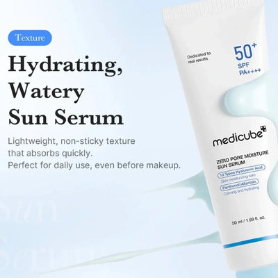Medicube Zero Pore Moisture Sun Serum SPF50+ PA++++ - 50ml
