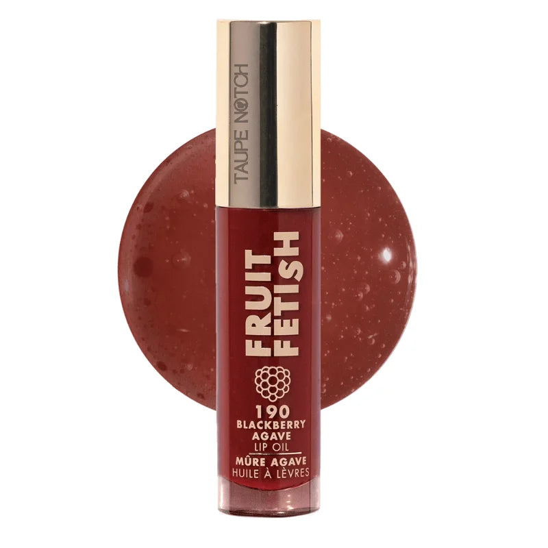 Milani Fruit Fetish 190 Blackberry Agave lip oil, clear deep berry gloss in bottle