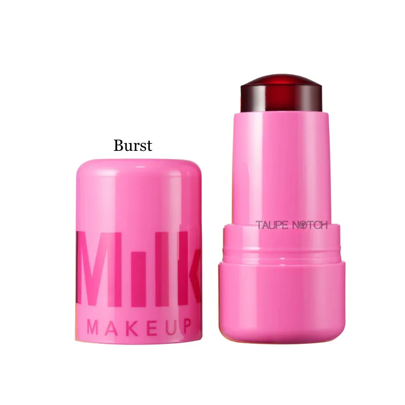 Cooling water jelly tint stick, medium pink tube with deep red cap