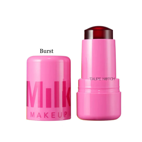 Cooling water jelly tint stick, medium pink tube with deep red cap