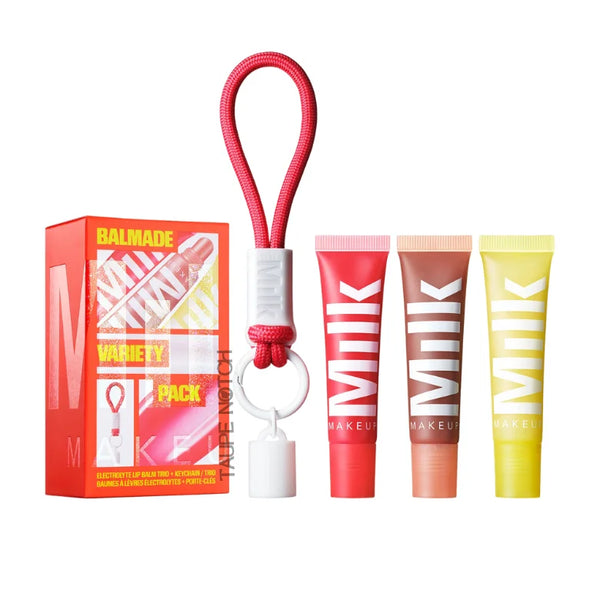 Milk Makeup Balmade Variety Pack, Milk Makeup lip balm, Milk Makeup Balmade, Balmade lip balm set, Milk Makeup lip care, hydrating lip balm set, electrolyte lip balm, tinted lip balm set, Milk Makeup balm pack, vegan lip balm Milk Makeup, sheer tinted lip balm, Milk Makeup Core balm, Milk Makeup Pump balm, Milk Makeup Electron balm, lip balm gift set, clean beauty lip balm, cruelty free lip balm set, best lip balm set 2025, moisturizing lip balm Milk Ma