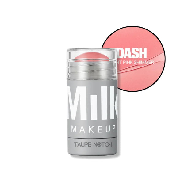 Milk Makeup lip & cheek cream blush stick, Dash pink shimmer in pink