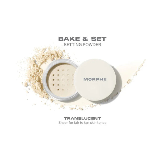 Translucent setting powder compact with loose powder