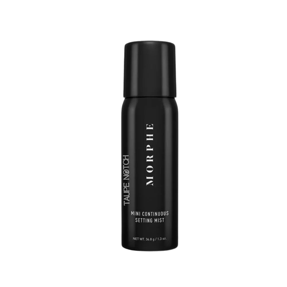 Morphe mini continuous setting mist in black spray bottle
