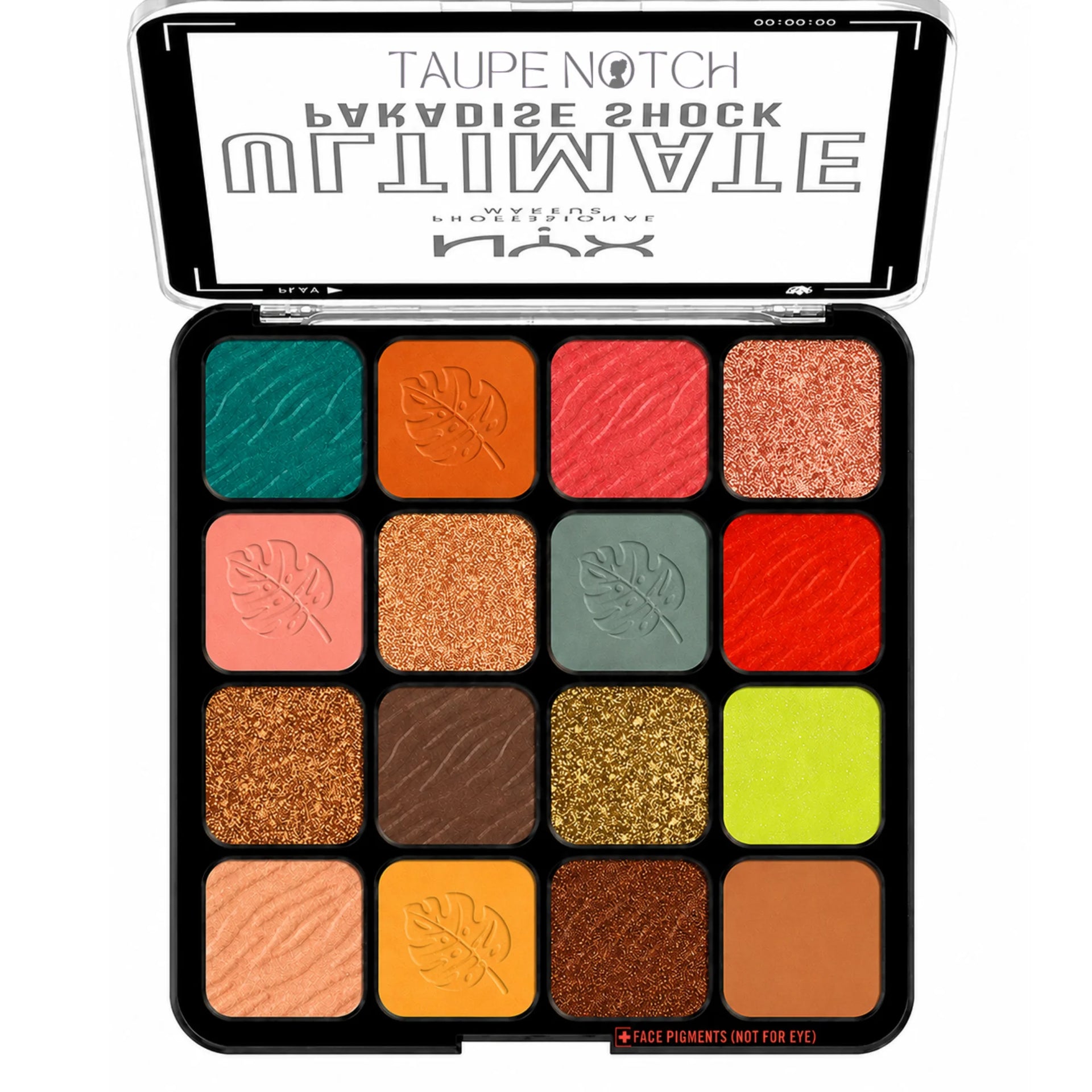NYX Ultimate Color eyeshadow palette, 16-shade multicolor assortment
