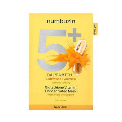 Numbuzin
No.5+ Glutathione Vitamin Concentrated Mask - 1 Sheet