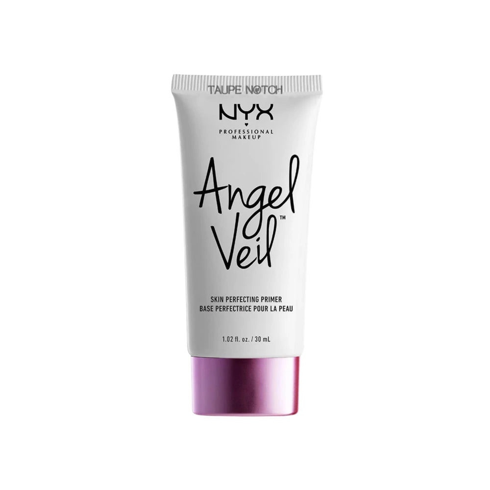 NYX Angel Veil skin perfecting primer squeeze tube, white and purple cap, 30 ml