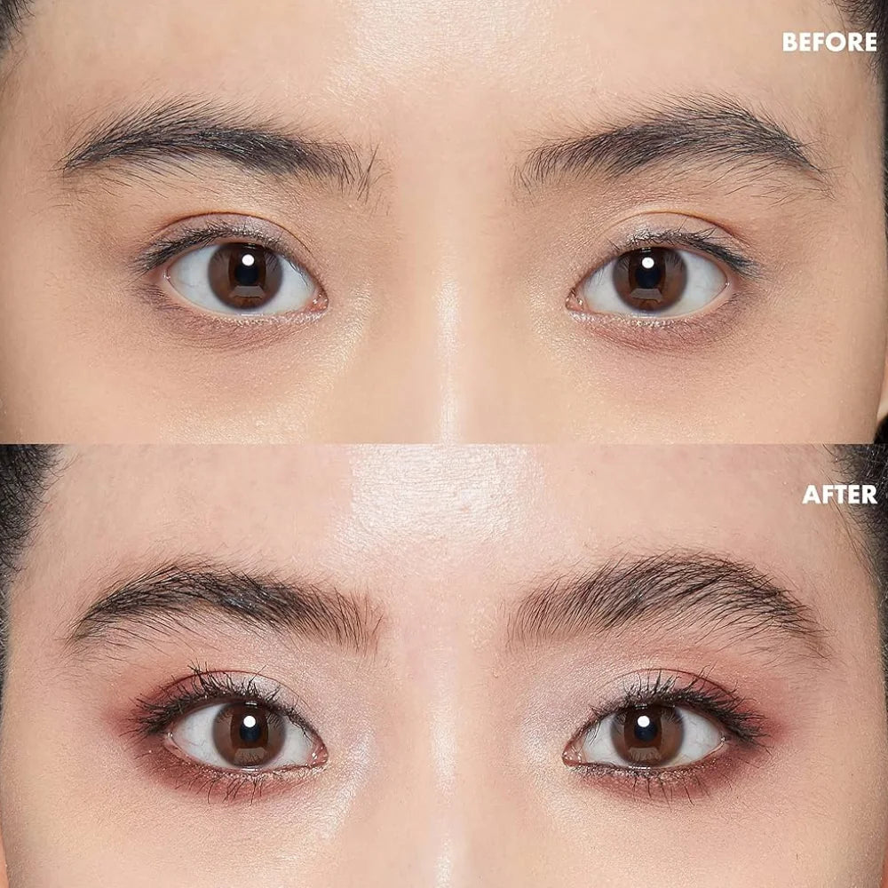 Smoothed, defined eyebrows around the eyes with styled brow hairs
