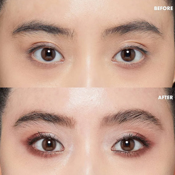 Smoothed, defined eyebrows around the eyes with styled brow hairs