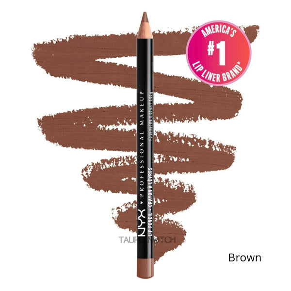 Lip liner pencil in Brown, rich brown crayon tip