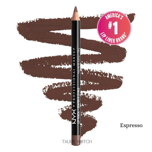 Lip liner pencil in Espresso, deep brown crayon tip