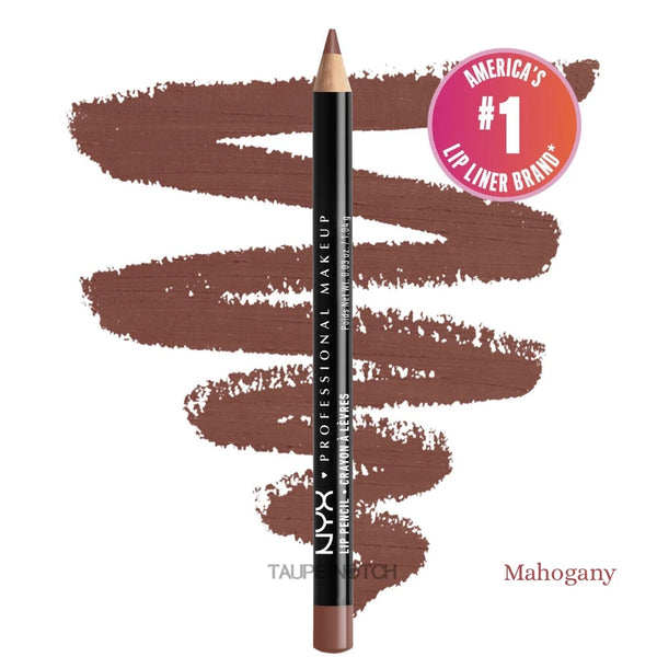 Lip liner pencil in Mahogany, rosy brown crayon tip