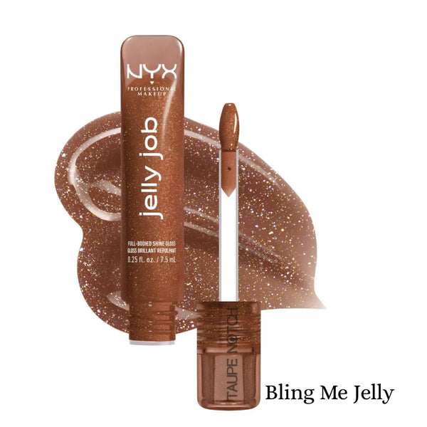 Jelly Job lip gloss, Bling Me Jelly shade, with doe-foot applicator.