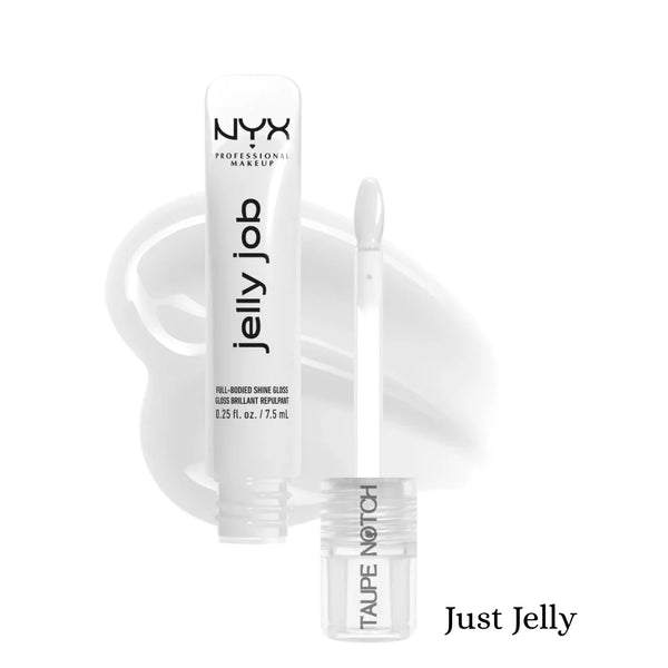Jelly Job lip gloss, Just Jelly shade, with doe-foot applicator.