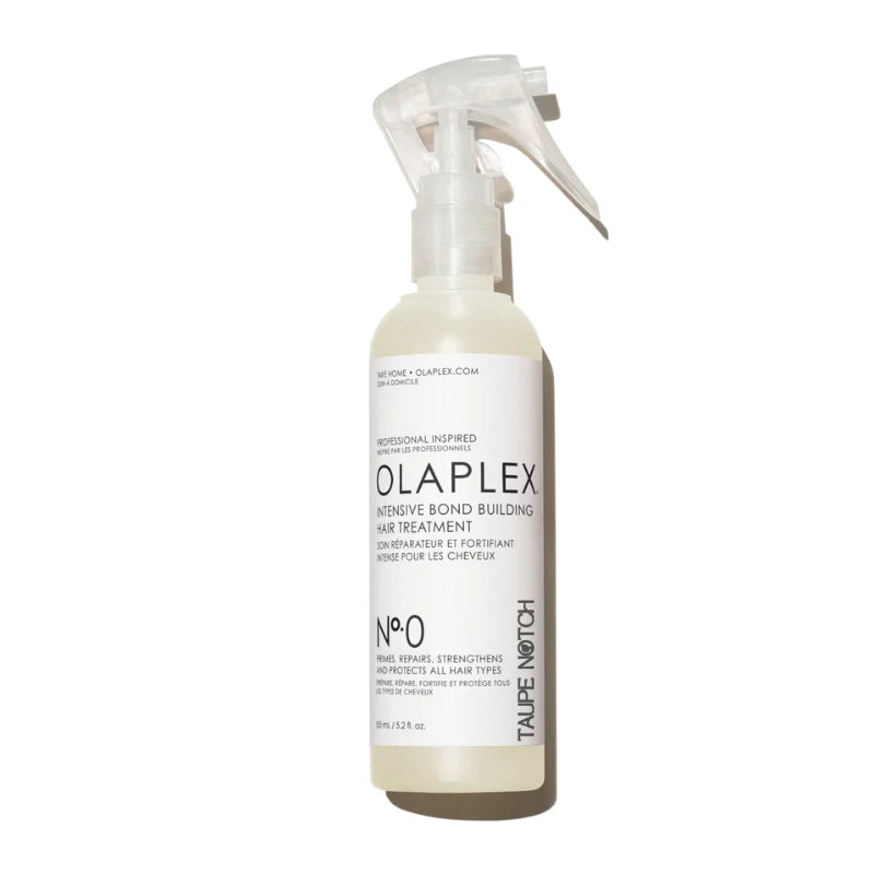 Olaplex No.0 bond-building hair treatment bottle with clear spray nozzle, Taupe Notch