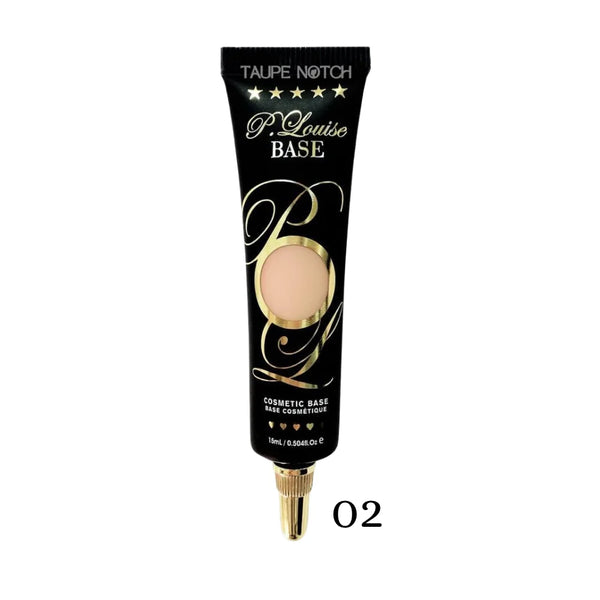 P.louise eyeshadow base in shade 02, black tube with gold applicator tip