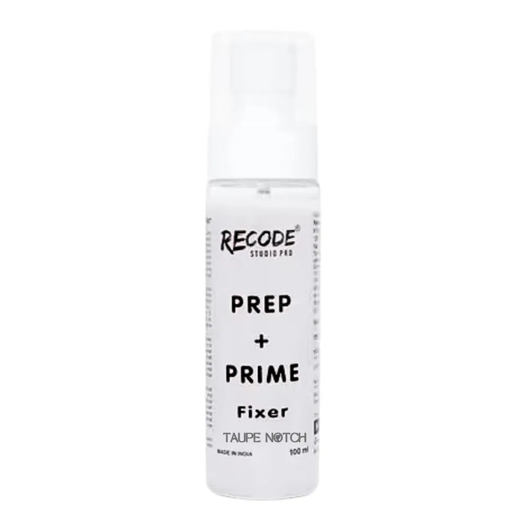 Recode Prep + Prime Fixer 100 ml clear bottle with white cap
